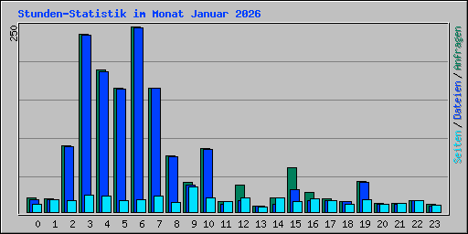 Stunden-Statistik im Monat Januar 2026