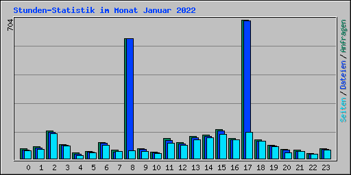 Stunden-Statistik im Monat Januar 2022
