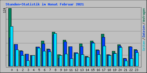 Stunden-Statistik im Monat Februar 2021