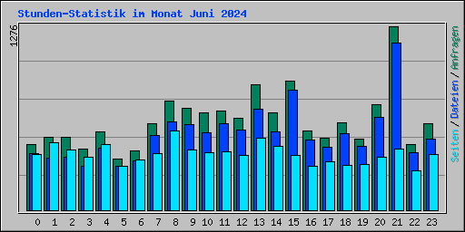 Stunden-Statistik im Monat Juni 2024