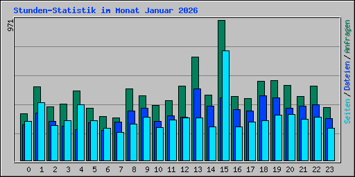 Stunden-Statistik im Monat Januar 2026