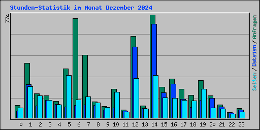 Stunden-Statistik im Monat Dezember 2024