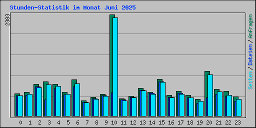 Stunden-Statistik im Monat Juni 2025