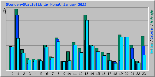 Stunden-Statistik im Monat Januar 2022