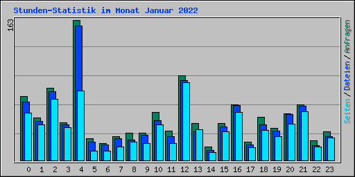 Stunden-Statistik im Monat Januar 2022
