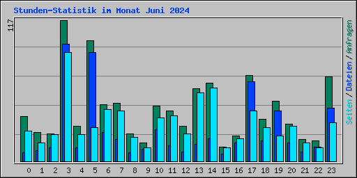 Stunden-Statistik im Monat Juni 2024