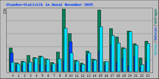 Stunden-Statistik im Monat November 2025