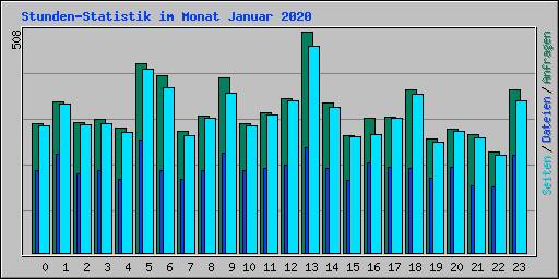 Stunden-Statistik im Monat Januar 2020