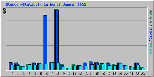 Stunden-Statistik im Monat Januar 2022